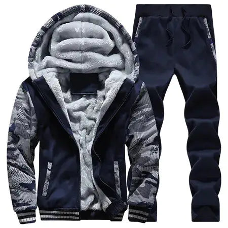 Winter Inner Fleece Hoodies Men