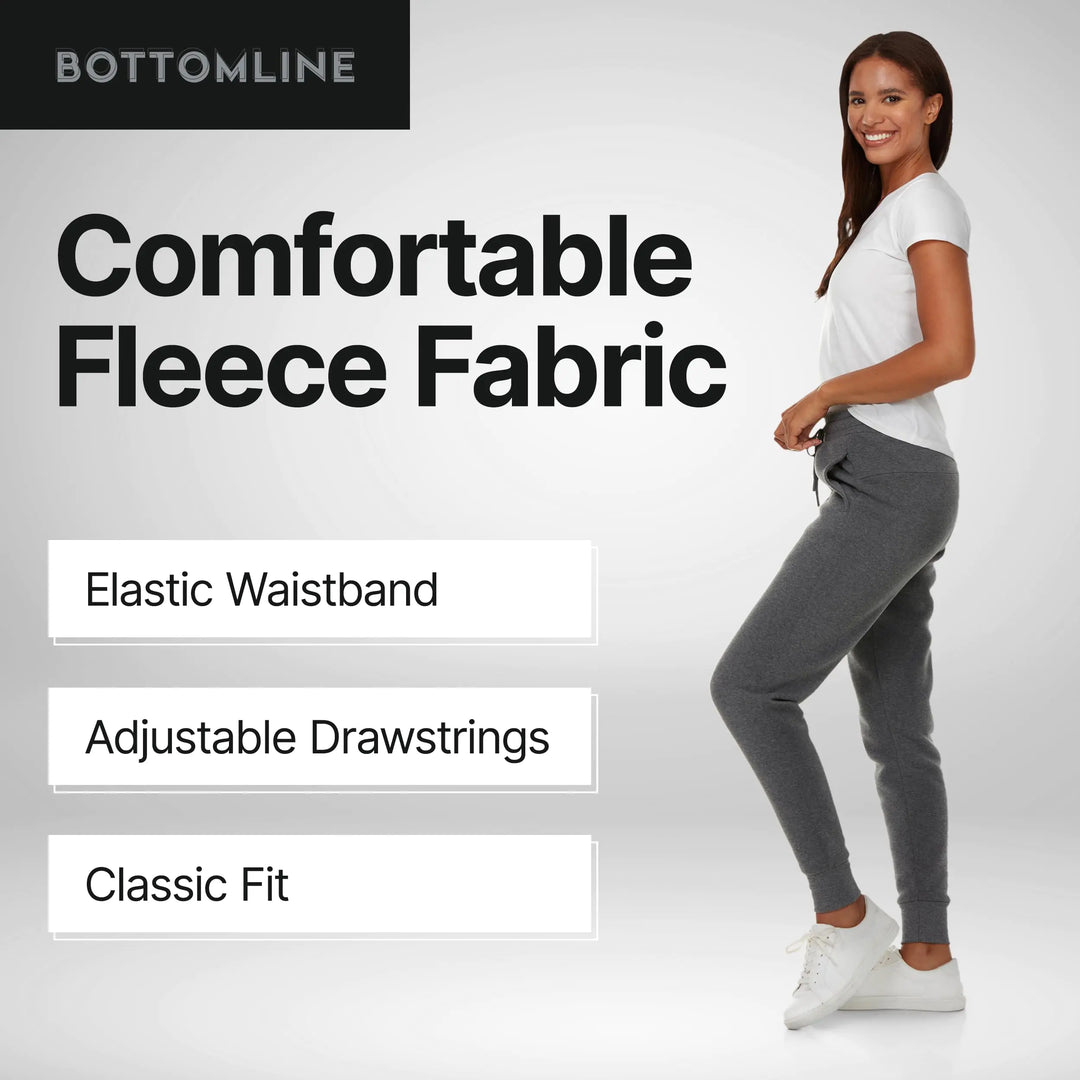 BottomLine 3 Pack Sweatpants Women, Comfortable Womens Sweatpants, Fleece Womens Joggers (Available in Plus) Standard 2X Combo 1