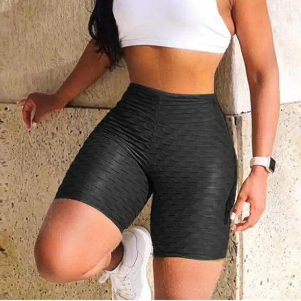 Textured Push Up Fitness Shorts